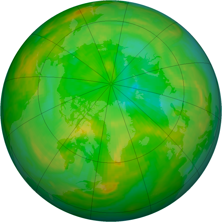 Arctic ozone map for 15 July 1979